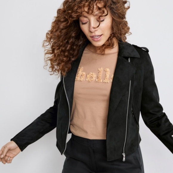 Suko Jackets & Blazers - Women's Black Suede Jacket